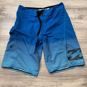 Billabong PX3 Platinum Performance Stretch Board Shorts Men Size 29 Blue Stripe